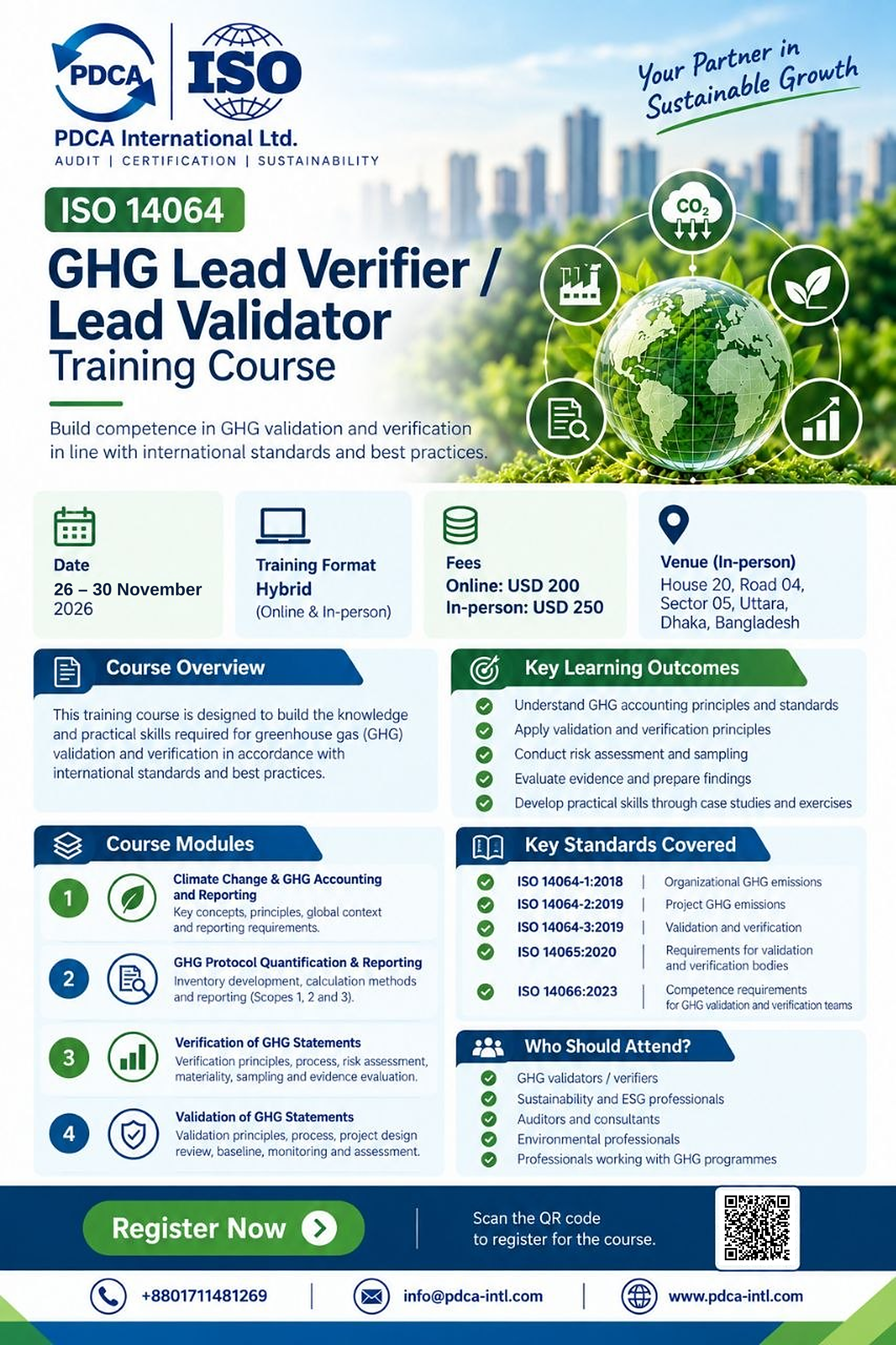 5 Days Long Lead Verifier Training on ISO 14064 (GHG)