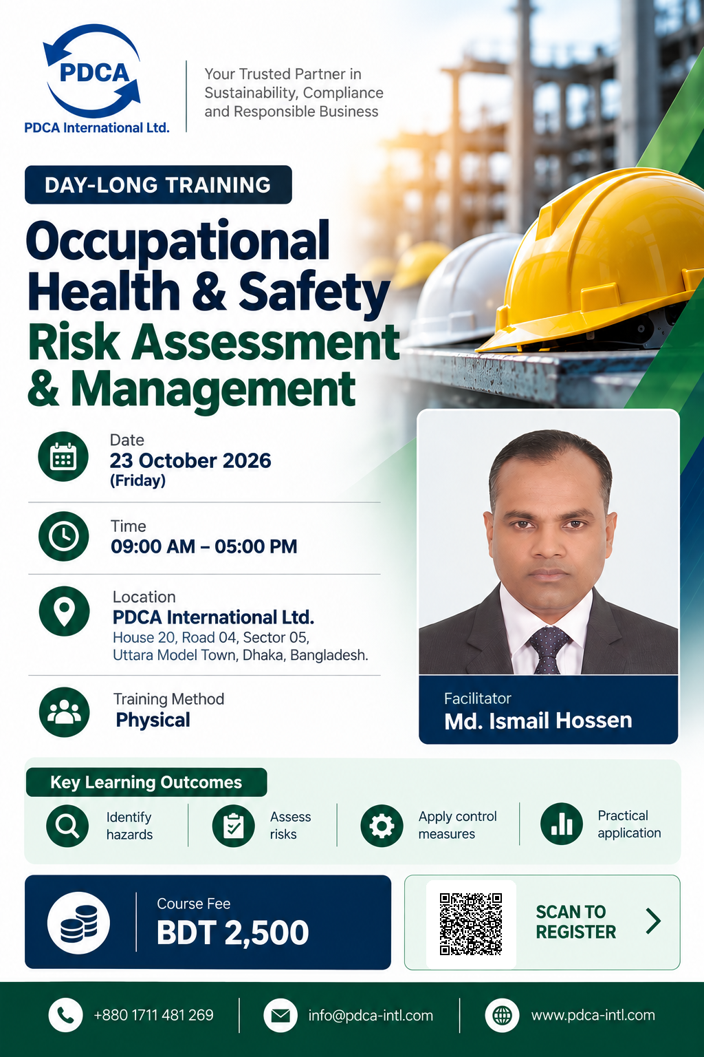 Day Long Training on Occupational Health & Safety Risk Assessment & Management